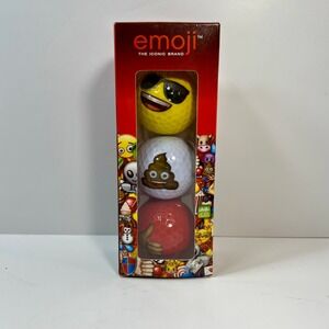 Emoji The Iconic Brand Novelty Golf Balls 3 Pack Sunglasses Poop Thumbs Up